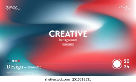 Creative abstract background of waves, in gradations of soft sparkling winter colors.