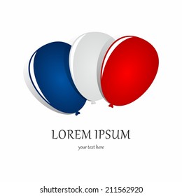 Creative Abstract Balloons Business Template vector illustration