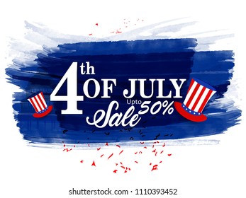 creative abstract, banner or poster for 4th of July with nice and creative design, brush stock background