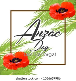creative abstract, banner or poster for Anzac Day with nice and creative poppies design illustration in a background, 25th of April.