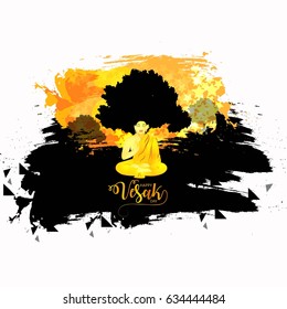 creative abstract, banner or poster for Buddha Purnima or Vesak Day with nice and creative design illustration.