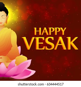 creative abstract, banner or poster for Buddha Purnima or Vesak Day with nice and creative design illustration.