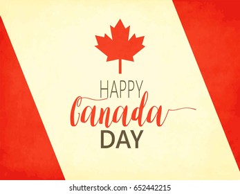 Creative abstract, banner or poster or flyer  for Happy Canada Day with nice and creative design illustration.