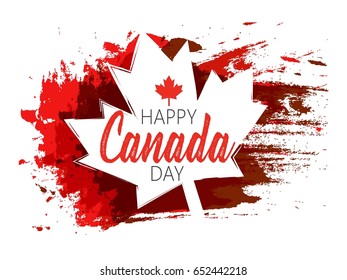 Creative abstract, banner or poster or flyer  for Happy Canada Day with nice and creative design illustration.