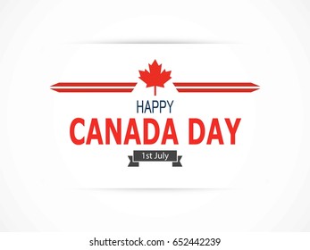 Creative abstract, banner or poster or flyer  for Happy Canada Day with nice and creative design illustration.