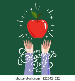 creative abstract, banner or poster for Happy Teacher's Day with nice and creative design illustration.