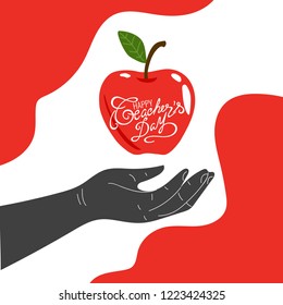 creative abstract, banner or poster for Happy Teacher's Day with nice and creative design illustration.