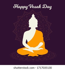 creative abstract, banner or poster for Happy Vesak Day or Buddha Purnima with nice and creative design illustration, vector