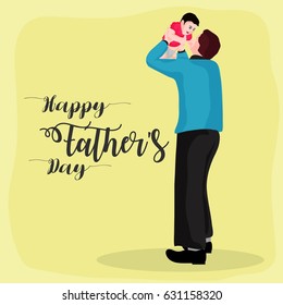 creative abstract, banner or poster for Happy Father's Day with nice and creative design illustration.