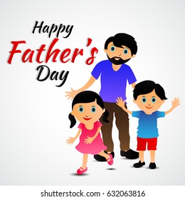 creative abstract, banner or poster for Happy Father's Day with nice and creative design illustration.