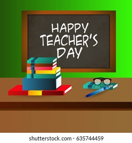 creative abstract, banner or poster for Happy Teacher's Day with nice and creative design illustration.