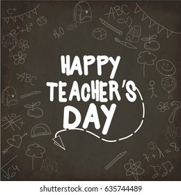 creative abstract, banner or poster for Happy Teacher's Day with nice and creative design illustration.