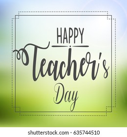 creative abstract, banner or poster for Happy Teacher's Day with nice and creative design illustration.