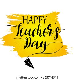 creative abstract, banner or poster for Happy Teacher's Day with nice and creative design illustration.