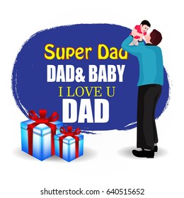 creative abstract, banner or poster for Happy Father's Day with nice and creative design illustration.