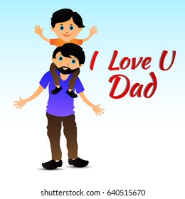 creative abstract, banner or poster for Happy Father's Day with nice and creative design illustration.