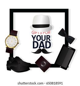 creative abstract, banner or poster for Happy Father's Day with nice and creative design illustration.
