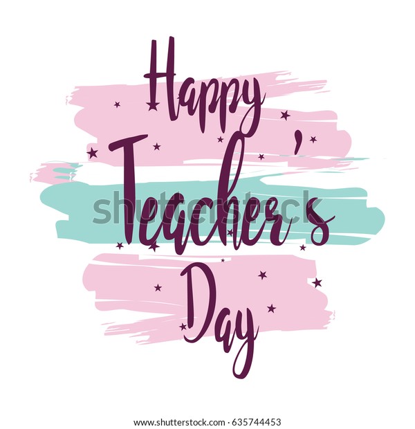 Creative Abstract Banner Poster Happy Teachers Stock Vector (Royalty ...