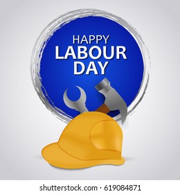 creative abstract, banner or poster for May 1st or Labour Day with nice and beautiful design illustration. 