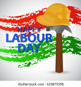 creative abstract, banner or poster for May 1st or Labour Day with nice and beautiful design illustration. 