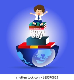 creative abstract, banner or poster for World Book Day with nice and creative design illustration.