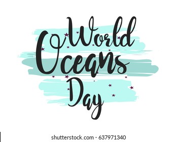 creative abstract, banner or poster for World Oceans Day with nice design illustration.