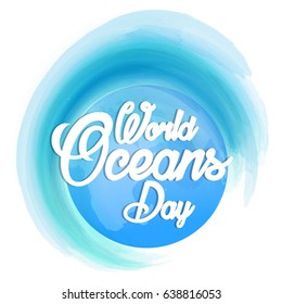 creative abstract, banner or poster for World Oceans Day with nice design illustration.