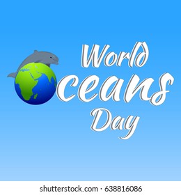 creative abstract, banner or poster for World Oceans Day with nice design illustration.