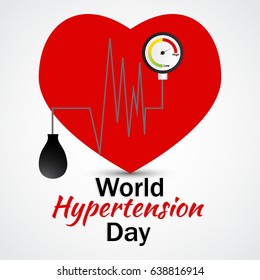 creative abstract, banner or poster for World Hypertension Day with nice design illustration, 17th of May.