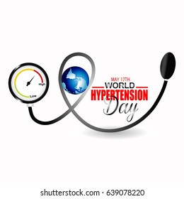 creative abstract, banner or poster for World Hypertension Day with nice design illustration, 17th of May.