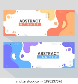 Creative abstract, banner web templates. Vector liquid shape layout. Banners ready for use in web or print design.