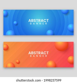 Creative abstract, banner web templates. Vector sphere layout template. Banners ready for use in web or print design.