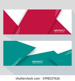 Creative abstract, banner web templates. Vector geometric shape layout. Banners ready for use in web or print design.
