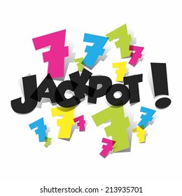 Creative Abstract Bingo, Jackpot symbol vector illustration