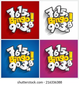 Creative Abstract Bingo, Jackpot symbol vector illustration 