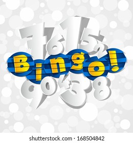 Creative Abstract Bingo With Numbers vector illustration