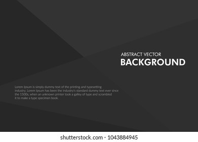 Creative Abstract Black & Grey Banner Card. Illustration Background Design. 