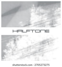 Creative abstract black and white halftone background for graphics