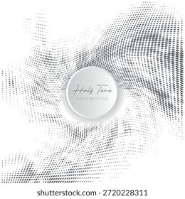 Creative abstract black and white halftone background for graphics