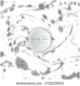 Creative abstract black and white halftone background for graphics