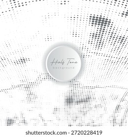Creative abstract black and white halftone background for graphics