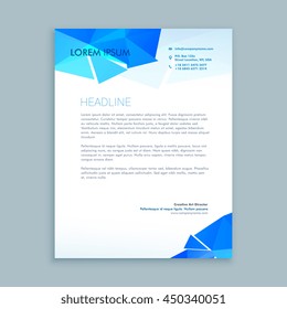 creative abstract blue letter document