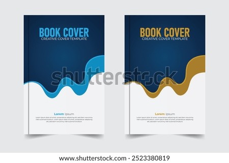 Creative and abstract book cover design, with dark gradient blue color and white color background 6 inch width 9 inch height size book cover template, cover design, book cover design
