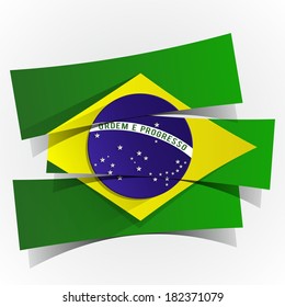 Creative Abstract Brazilian Flag vector illustration