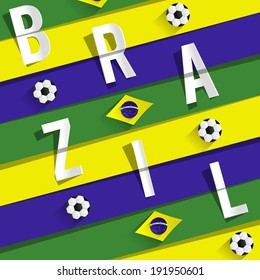 Creative Abstract Brazilian Soccer Team vector illustration