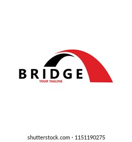 creative abstract bridge logo design template
