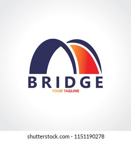 plantilla de diseño del logotipo del puente abstracto creativo