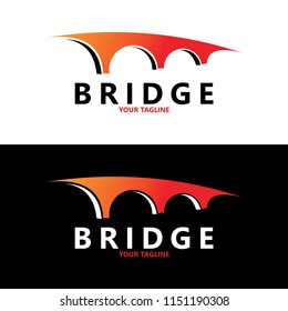 creative abstract bridge logo design template