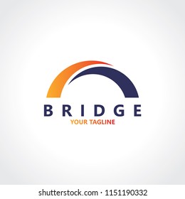 Creative Abstract Bridge Logo Design Template