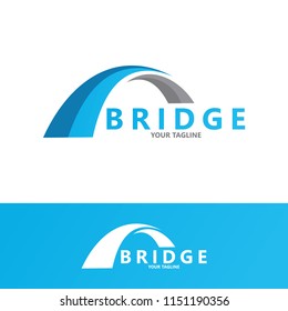 creative abstract bridge logo design template